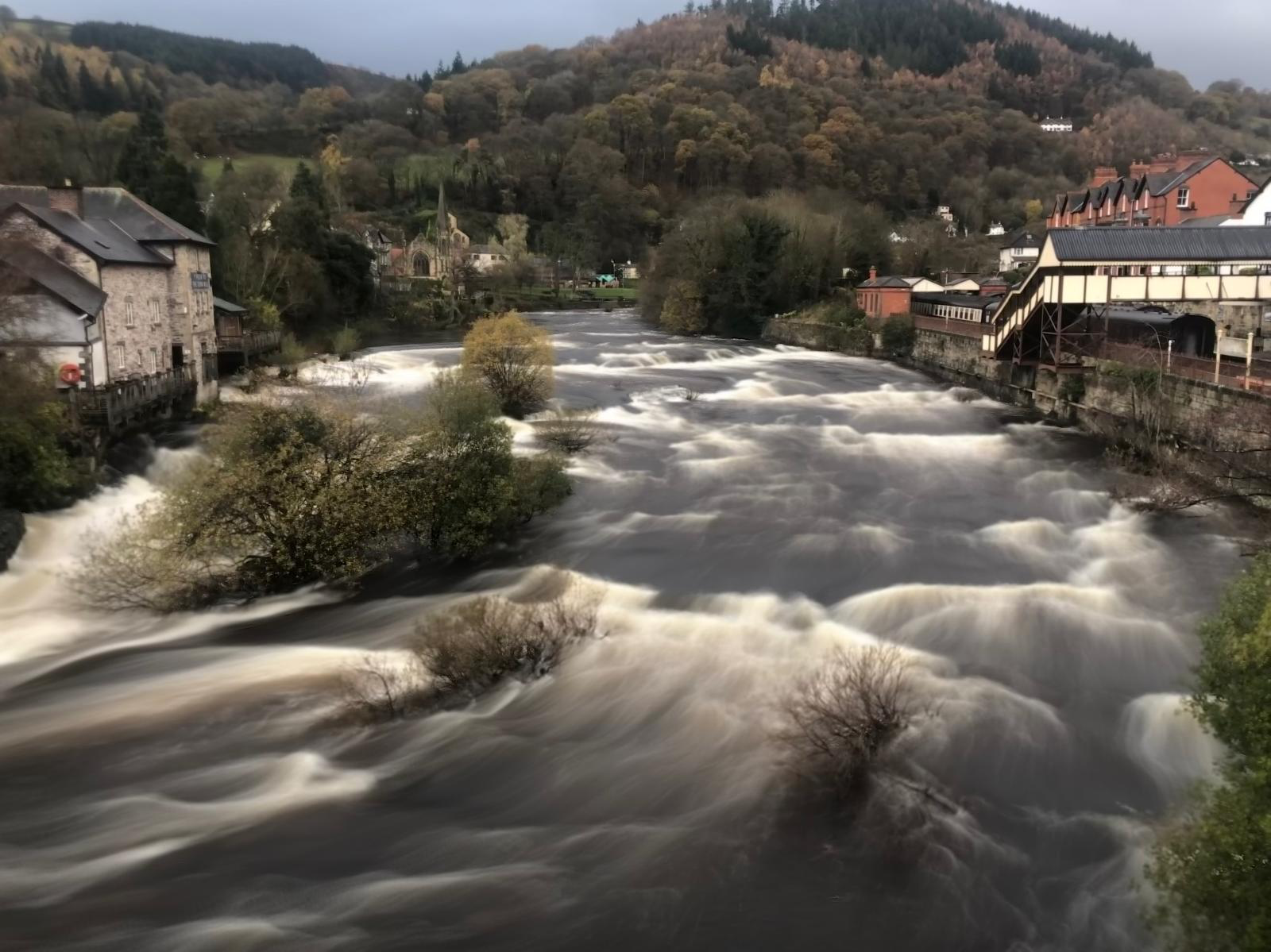 Long exposure of fast flowing river