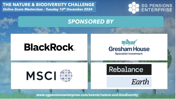 Sponsored by BlackRock, Gresham House, MSCI and Rebalance Earth